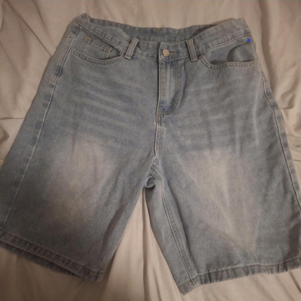 Men's Light Blue Denim Shorts